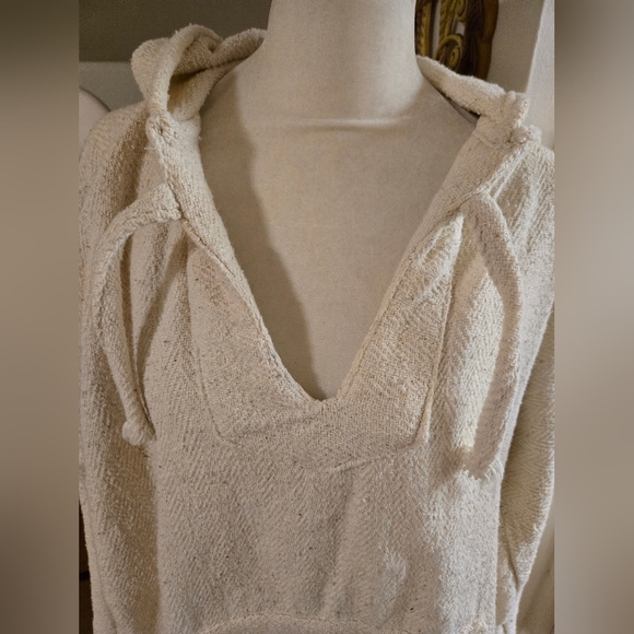 White cream baja hoodie sweatshirt - Picture 3 of 5